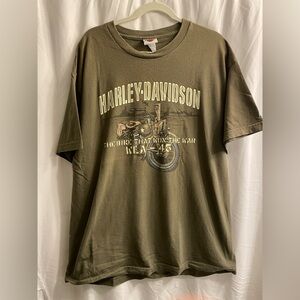 Vintage Harley Davidson T-Shirt  Pearl Harbor The Bike That Won The War Sz XL